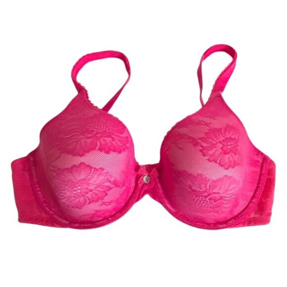 New VS Lined Perfect Coverage Hot Pink Lace 36C - Picture 1 of 5
